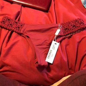Frankie’s Bikini Size L Tanner Bottom Maroon