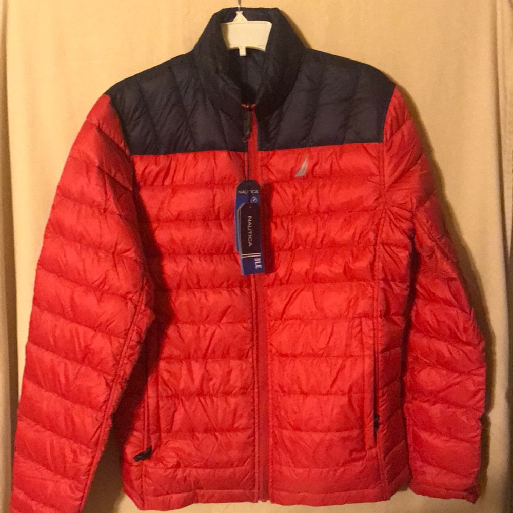 Nautica men's down lightweight REVERSIBLE Jacket