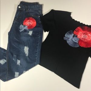 Fashion casual 2 pieces set