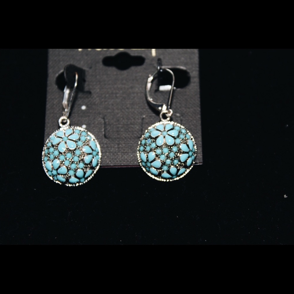 Blue Flower Earrings