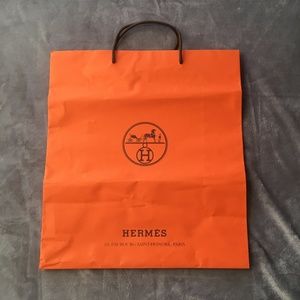 Large Empty Hermès Paris Shopping Bag
