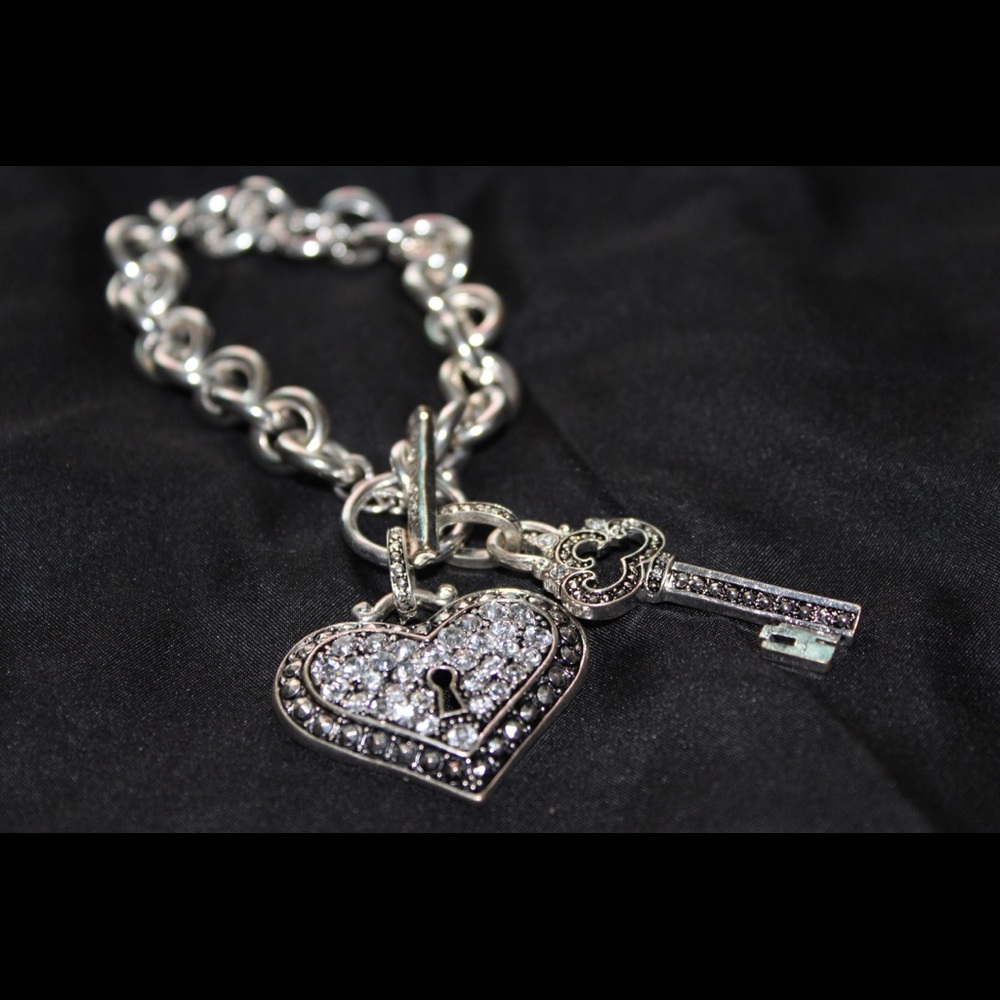 Black Traci Lynn Heart Necklace