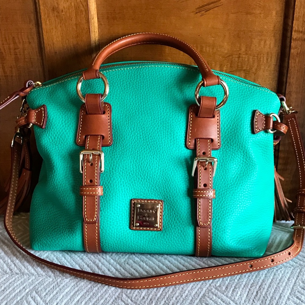 DOONEY&BOURKE DOMED BUCKLE SATCHEL-PEBBLE LEATHER