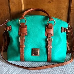 DOONEY&BOURKE DOMED BUCKLE SATCHEL-PEBBLE LEATHER