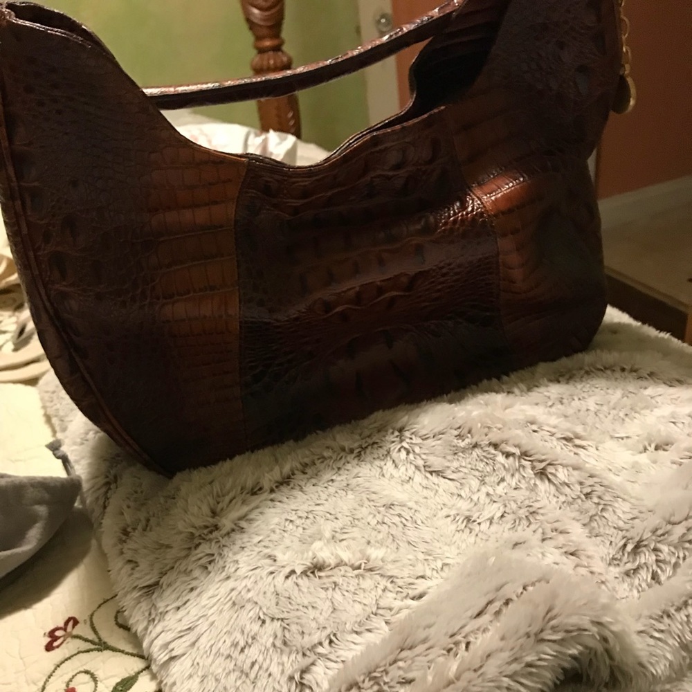 Brahmin Crocodile Embossed Hobo Bag