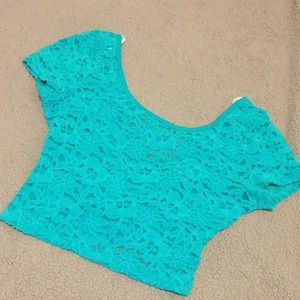 Turquoise crop top
