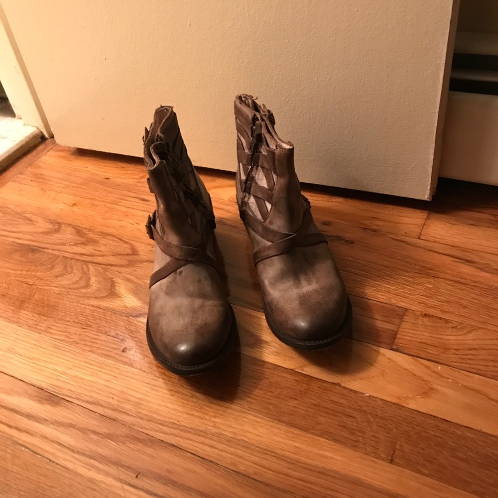 Tan booties