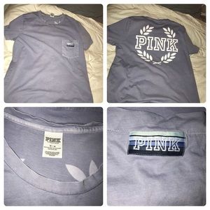 VS PINK purple campus short sleeve tee