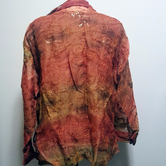 ⬇Chico's Beaded Top w/ Travelers SS Tee Size 2/3 - Picture 4 of 4