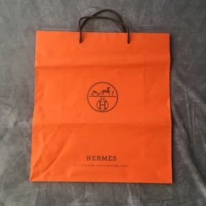Large Empty Hermès Paris Shopping bag