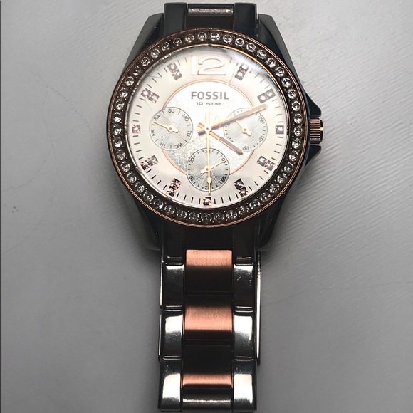 Holiday Sale! Fossil Watch Rose Gold/Silver - Picture 3 of 4