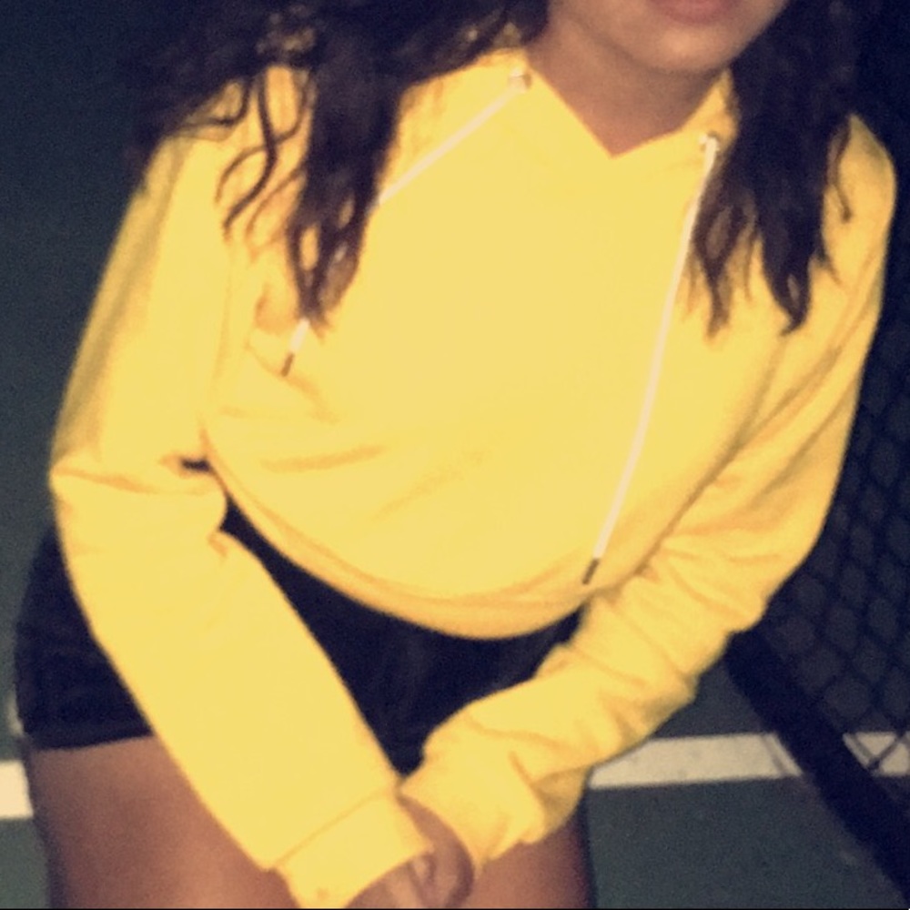 Cropped Yellow Hoodie