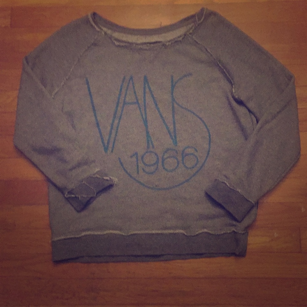 Vans, Gray, Distressed cozy sweater.