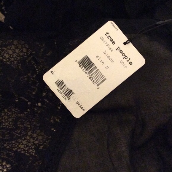 NWT Free People One Angel Lace Black Mini Dress - Picture 4 of 6