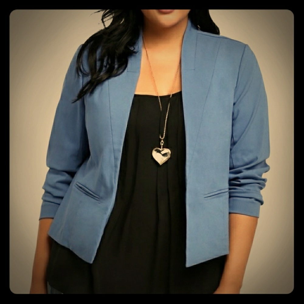 Torrid Slate Grey/Blue Plus Size Blazer