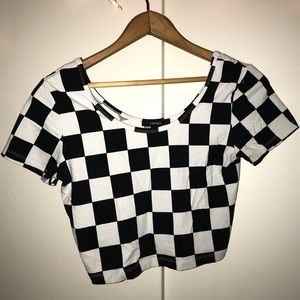 Checkered crop top