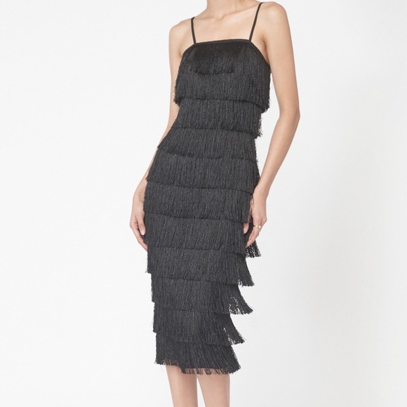 fringe dress midi
