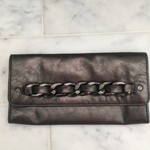 MICHAEL KORS Gunmetal clutch