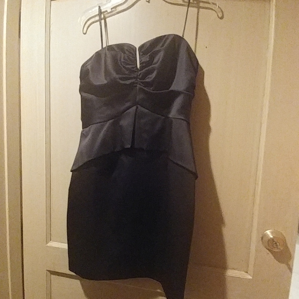 NWT ABS BLACK STRAPLESS COCKTAIL DRESS