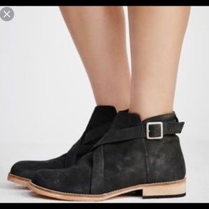 Free People Las Palmas suede booties in black