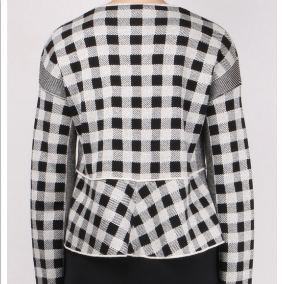 (NUDE) JACQUARD CHECK SWEATER - Picture 4 of 6