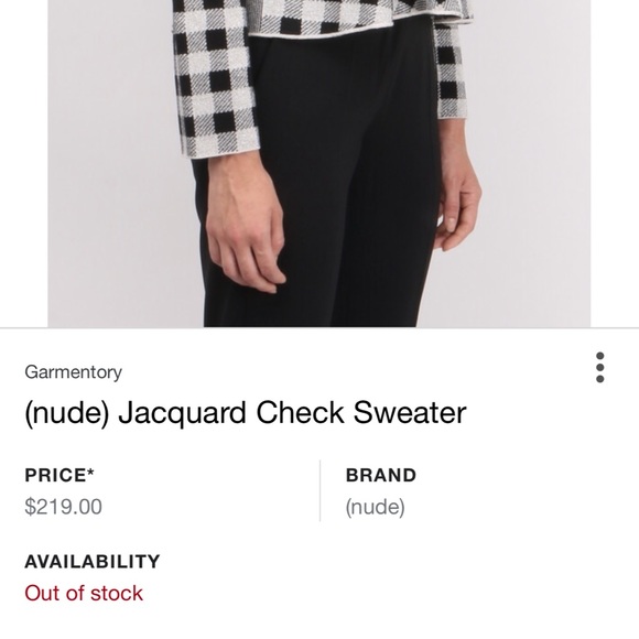(NUDE) JACQUARD CHECK SWEATER - Picture 5 of 6