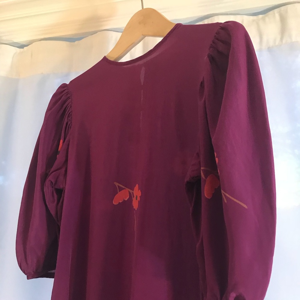 Vintage Silk maroon Dress