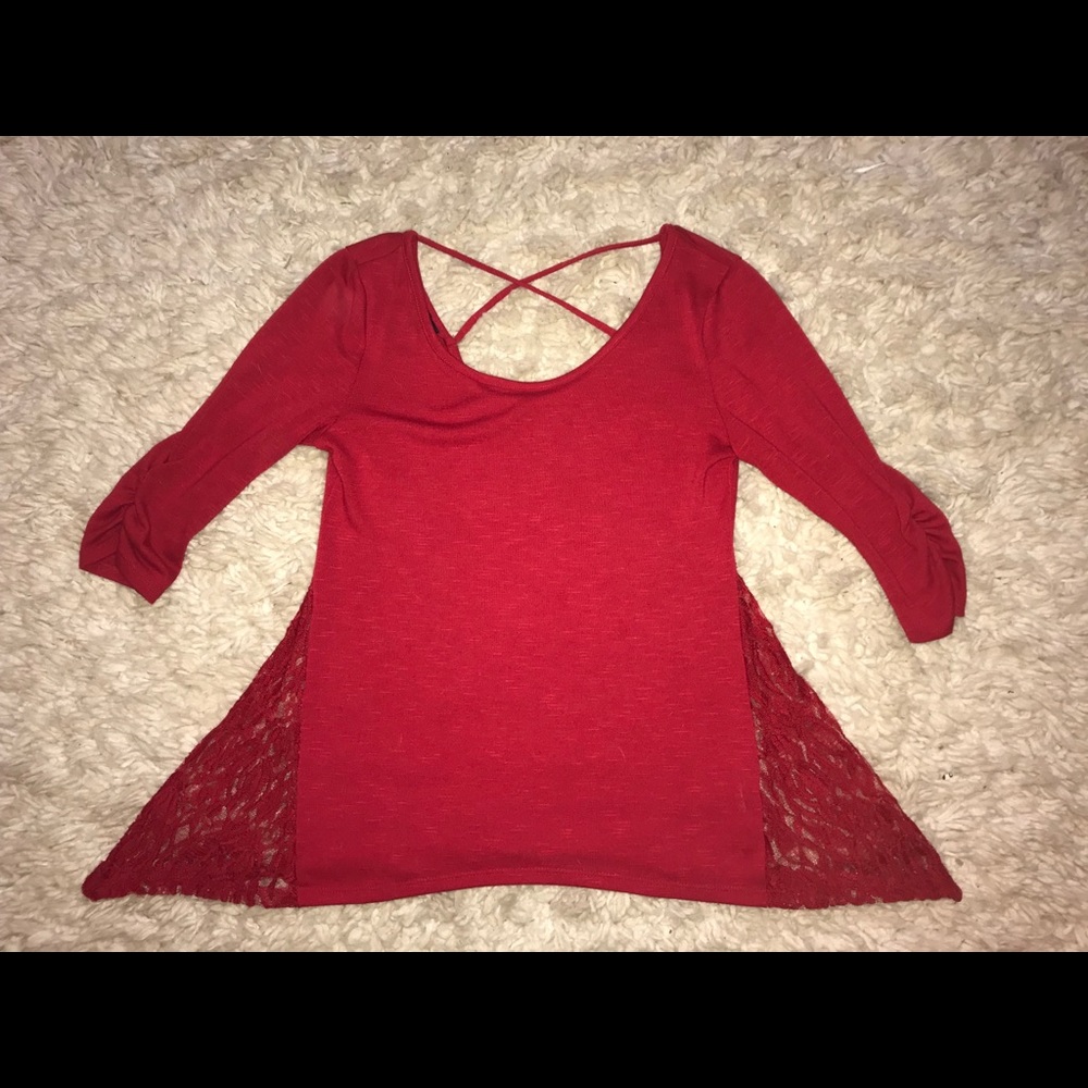 Red dress shirt