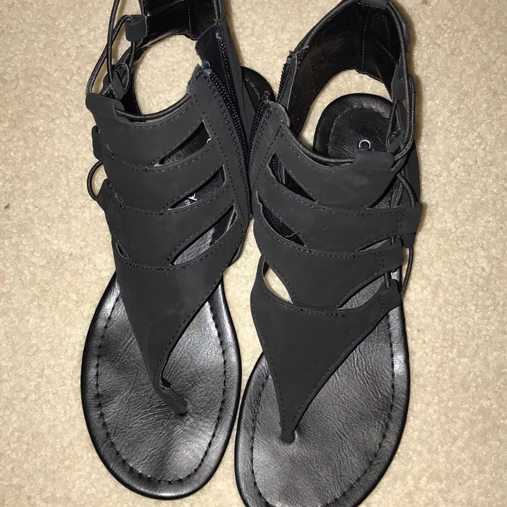 cute black sandals