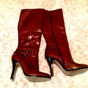 🔅ARTURO CHIANG🔅Brown knee high heeled boots