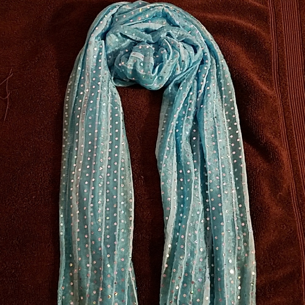 Sheer glittery scarf