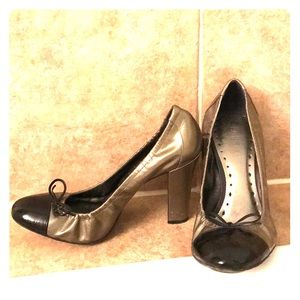 BCBGirls silver and black pumps size 8.5
