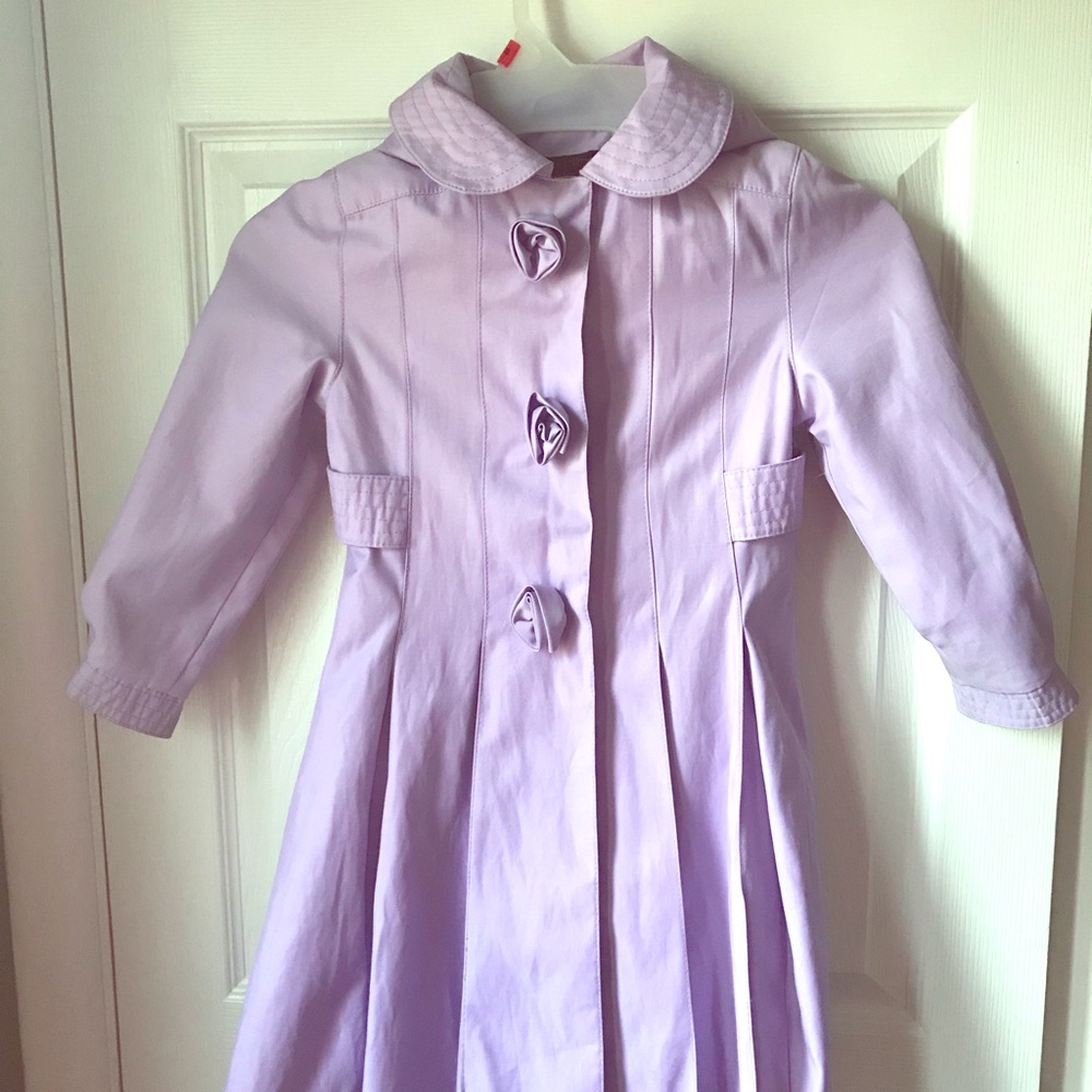 Beautiful purple pea/ rain coat Rothschild