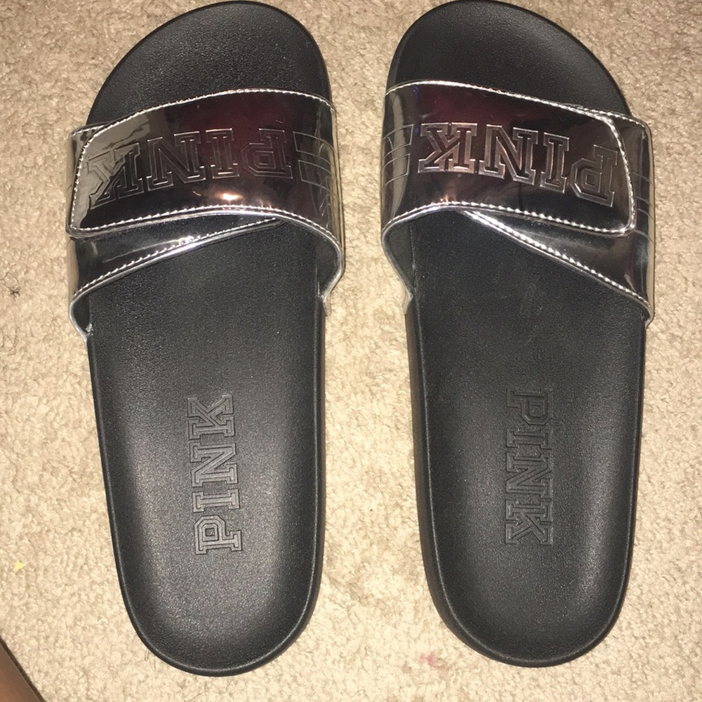 Silver metallic Vs pink slides!