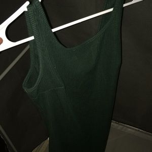 Green tank top maxi dress