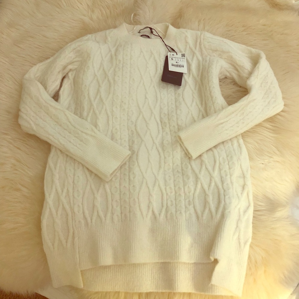 Zara Cream Or White Knit Sweater NWT Final Price