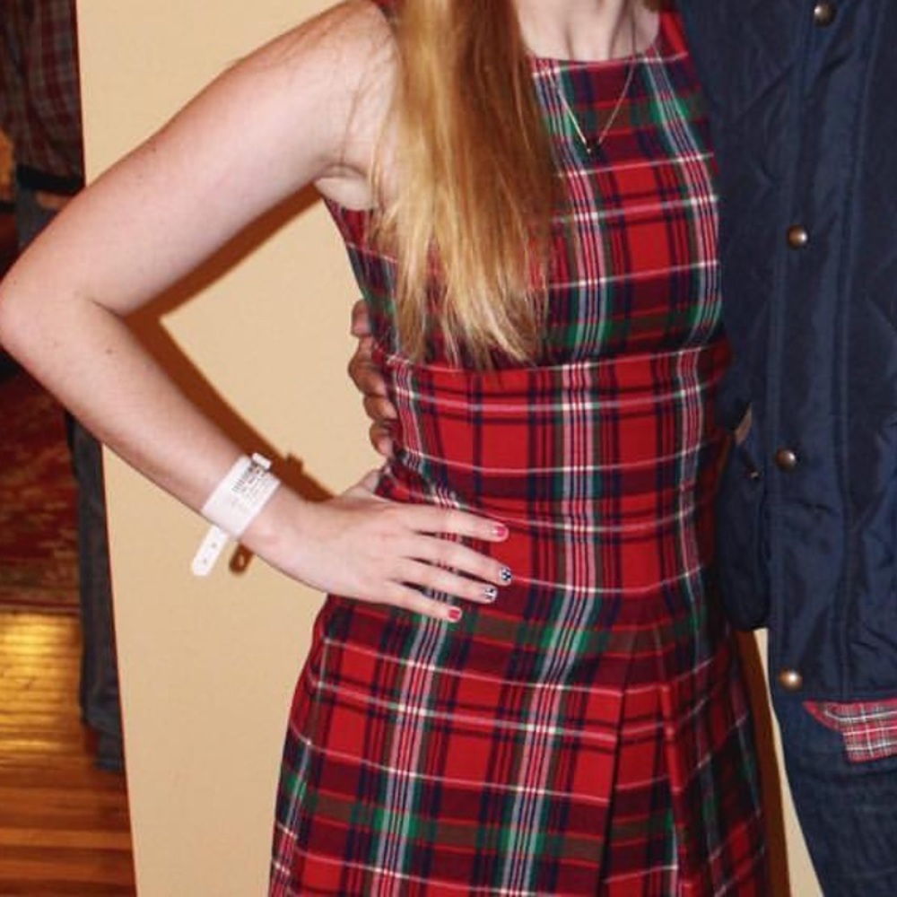 Vineyard Vines 00 plaid wool dress