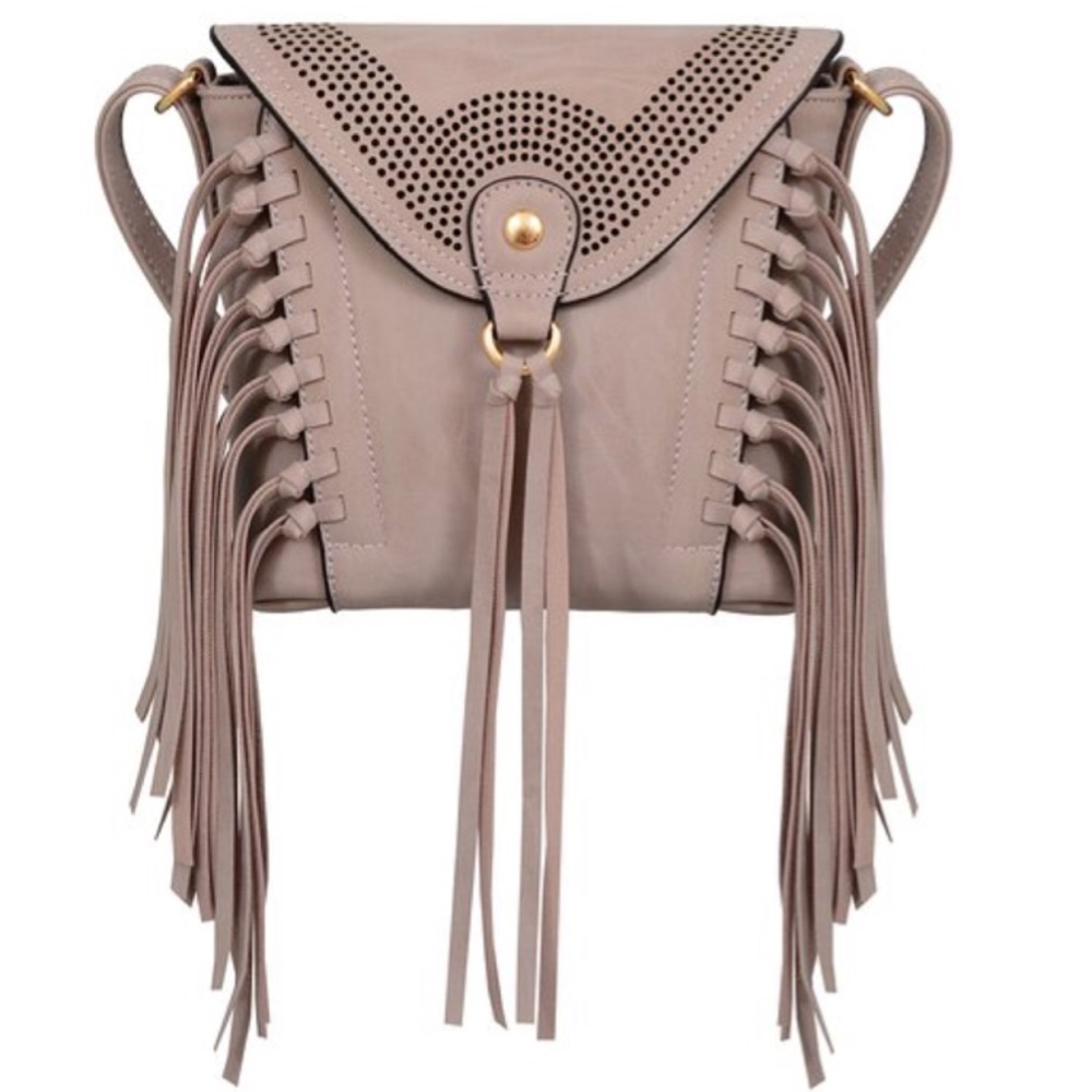 Black Crossbody Fringe Bag