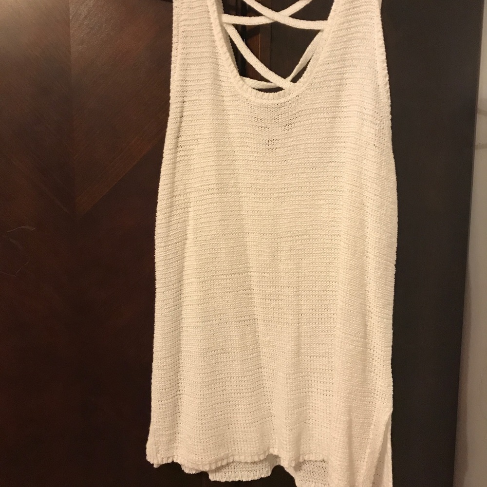White sweater tank