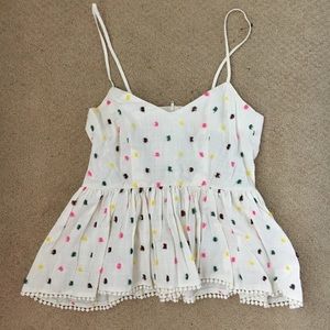 White Old Navy Peplum Top