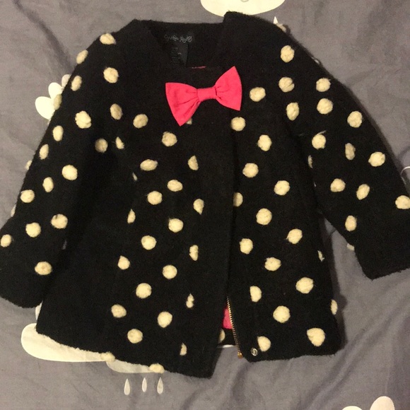 Black & white Cynthia Rowley girls coat - 2T - Picture 2 of 3