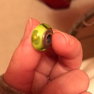 Green flower Pandora charm