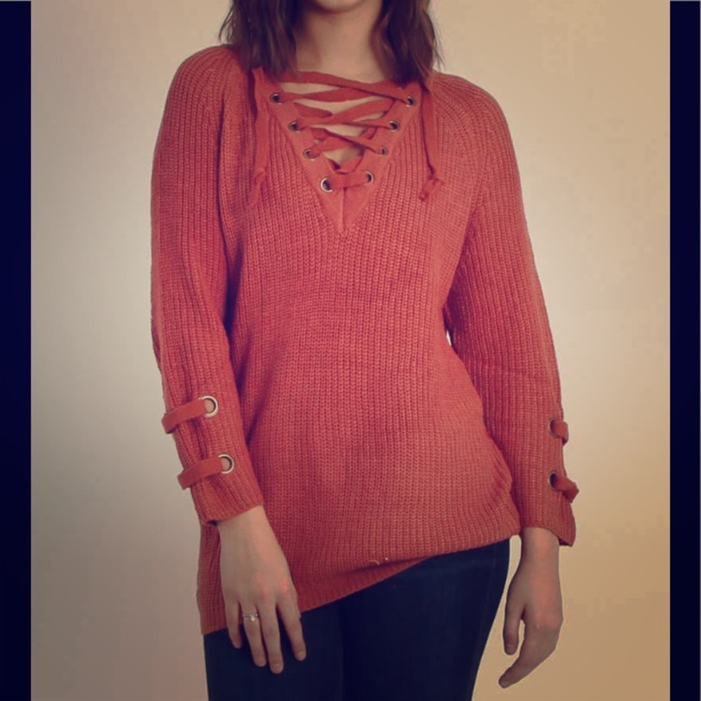 Knit lace sweater