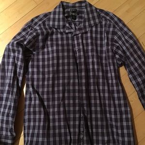 Pronto uomo non-iron purple shirt