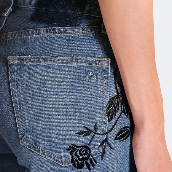 [rag & bone] Ramona Embroidered Marilyn Crop Jeans - Picture 5 of 6