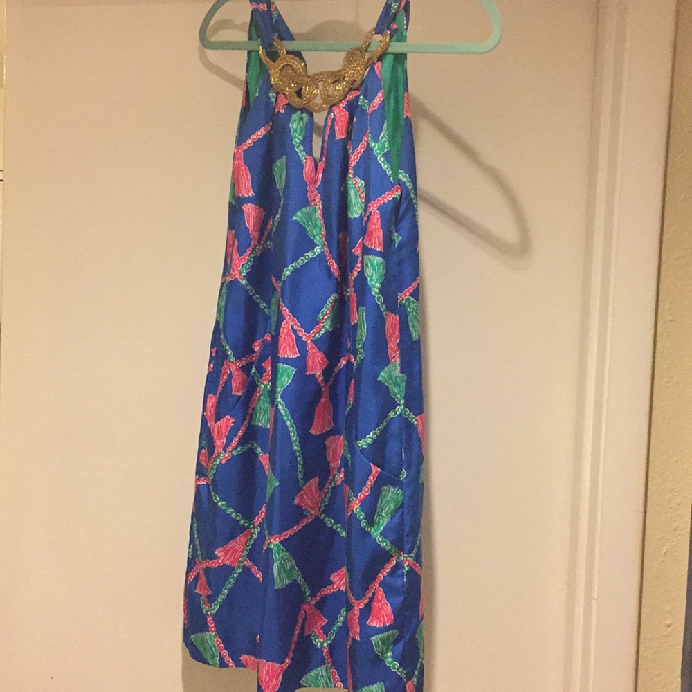 Lilly pulitzer silk tassel dress 0