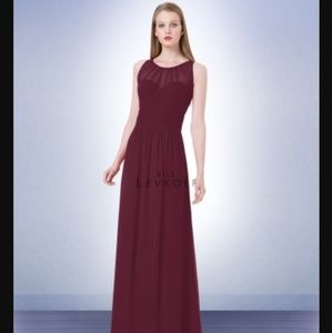 New wine colored floor length dress