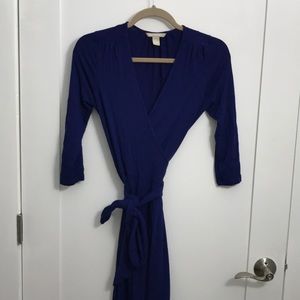 Navy wrap dress