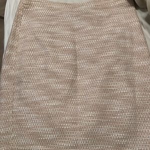 Jcrew pink and white twill patterned pencil skirt