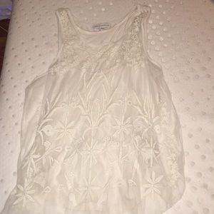 White half see through top